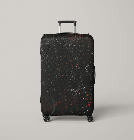 dark spot radar abstract Luggage Cover | suitcase