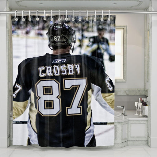 crosby as a best player shower curtains