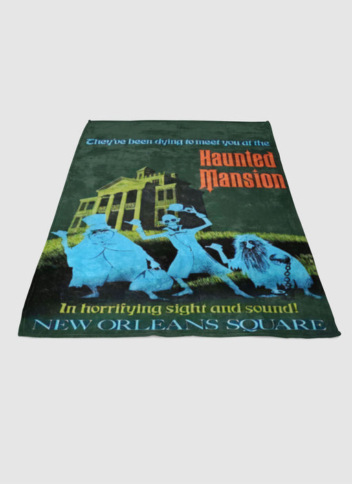 Haunted Mansion New Orleans Square soft fleece blanket