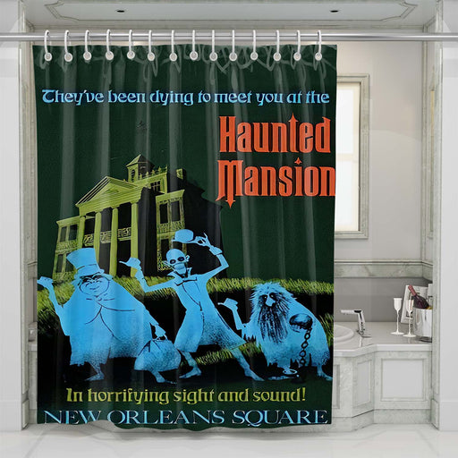 haunted mansion new orleans square shower curtains