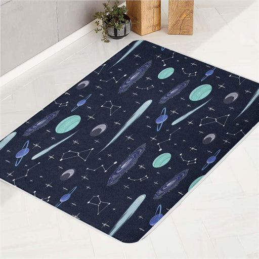 darkness of space galaxy bath rugs