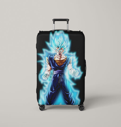 cyan super saiyan goku Luggage Covers | Suitcase