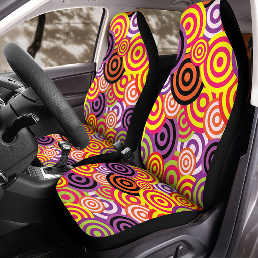 dart target purple red Car Seat Covers