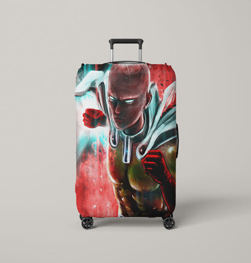 cyberpunk saitama sense cyan Luggage Covers | Suitcase