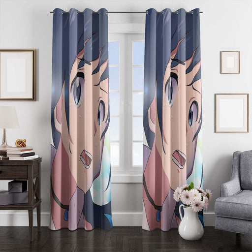 cry a little bit hina amano weathering with you window Curtain