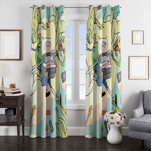 cutest finn adventure time window curtains