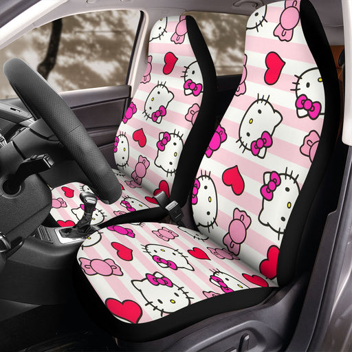 Hello Kitty Stripe Pink Car Seat Covers