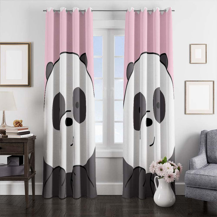 cutest panda we bare bears window curtains