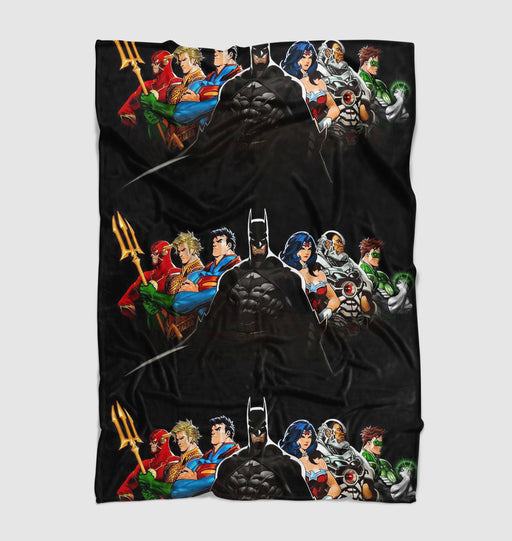 dc universe superhero assemble Ultra soft fleece blanket