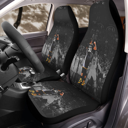 curry front of monochrome nba Car Seat Covers