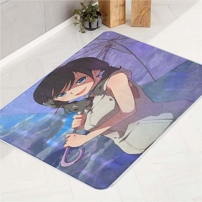 cute amano hina weathering with you bath rugs