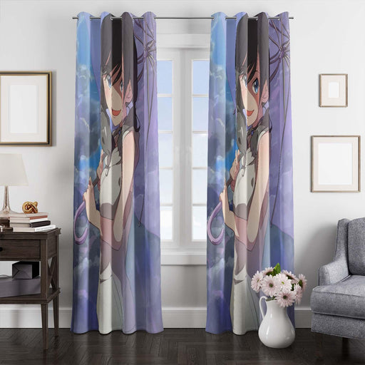 cute amano hina weathering with you window Curtain