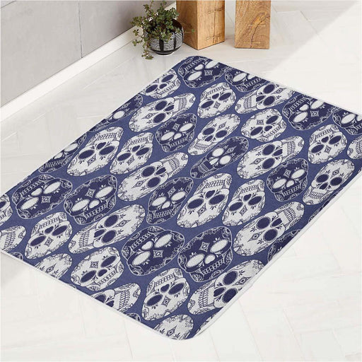 dead tattoo skull darkness bath rugs