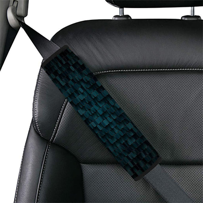 deep of field dark blue square Car seat belt cover