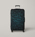 deep of field dark blue square Luggage Cover | suitcase