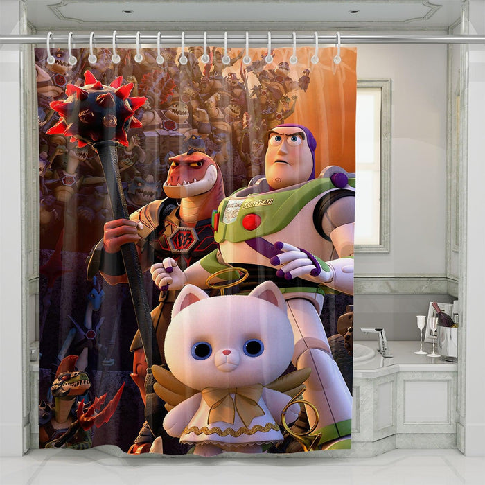 cute character toy story shower curtains