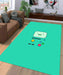 cyan beemo adventure time Living room carpet rugs