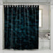 deep of field dark blue square shower curtains