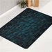 deep of field dark blue square bath rugs