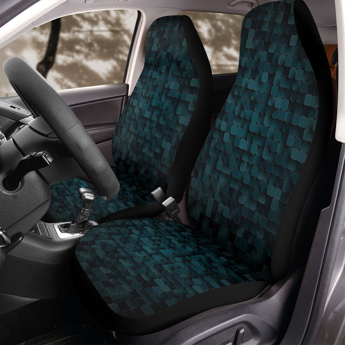 deep of field dark blue square Car Seat Covers