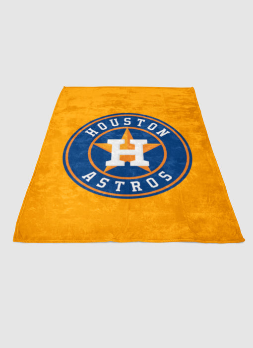 HOUSTON ASTROS LOGO ORANGE soft fleece blanket