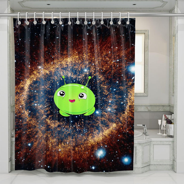 cute final space galaxy shower curtains