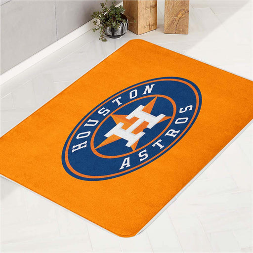 HOUSTON ASTROS LOGO ORANGE bath rugs