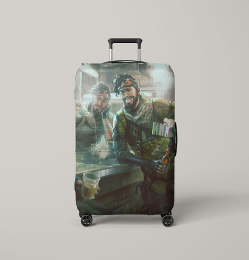 cyberpunk apex legends in bar Luggage Covers | Suitcase