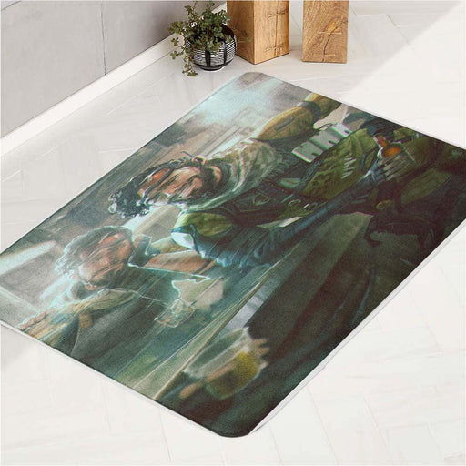 cyberpunk apex legends in bar bath rugs