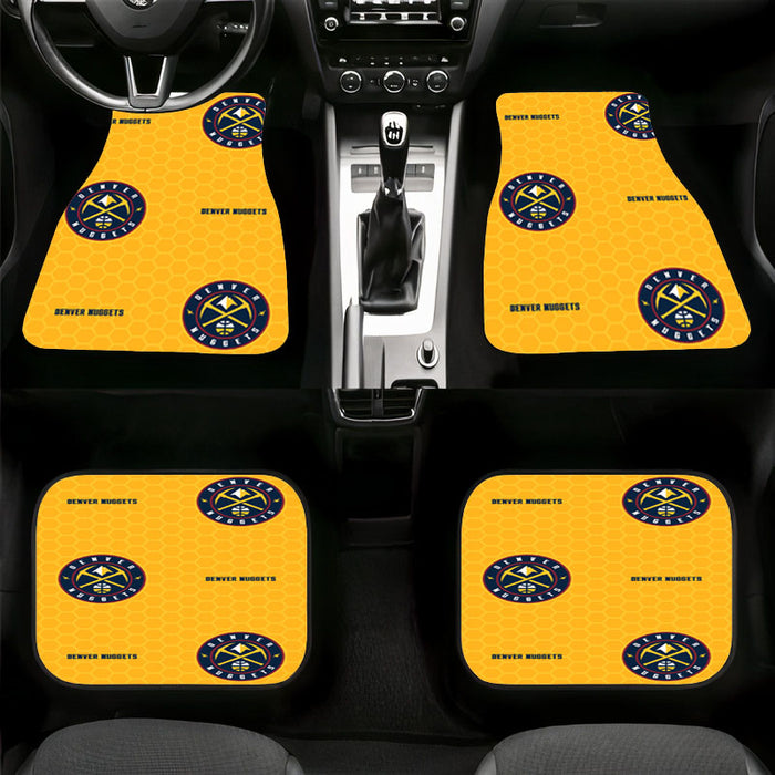 denver nuggets logo hexagon yellow Car floor mats Universal fit