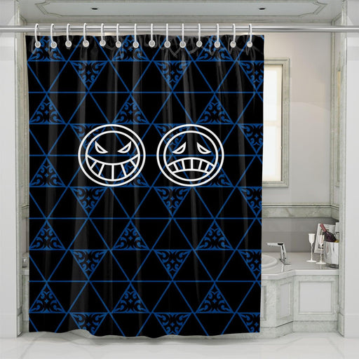 devil and demon of one piece shower curtains