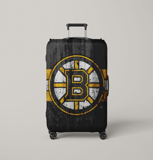 dark boston ruins logo Luggage Covers | Suitcase