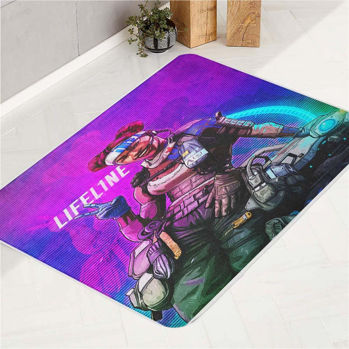 cyberpunk lifeline vaporwave bath rugs