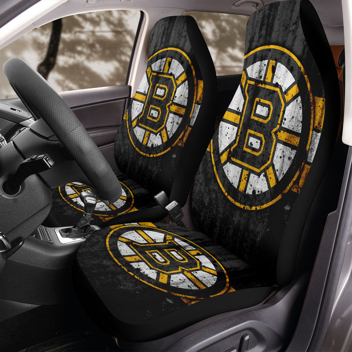 dark boston ruins logo Car Seat Covers