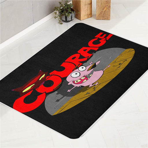 dark courage the cowardly dog cartoon bath rugs