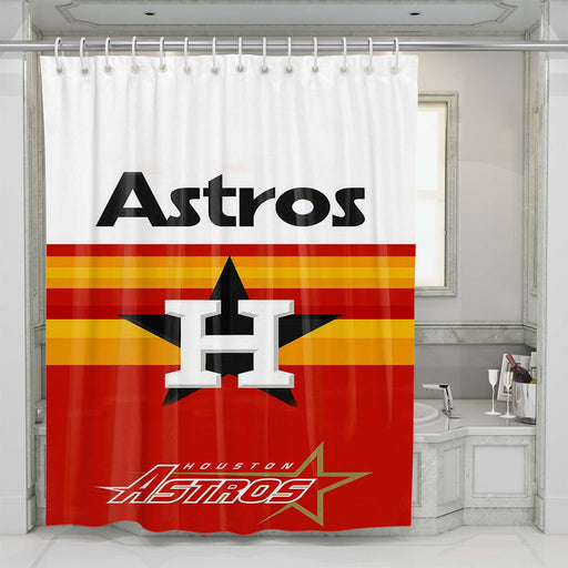 houston astros mlb logo 2 shower curtains