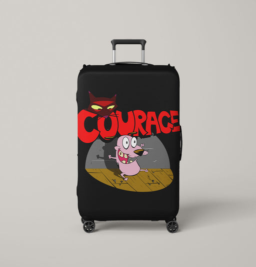 dark courage the cowardly dog cartoon Luggage Covers | Suitcase