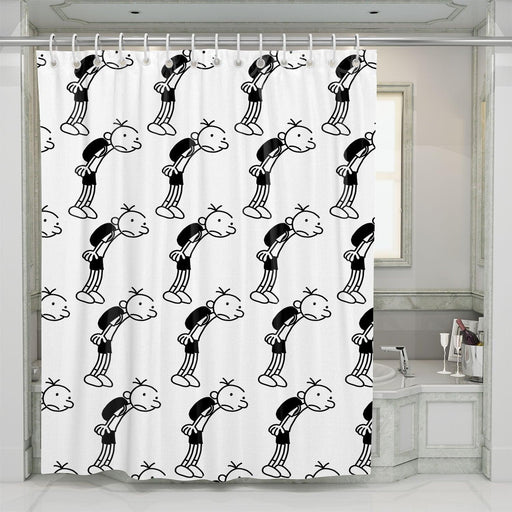 diary of whimpy kids cartoon shower curtains