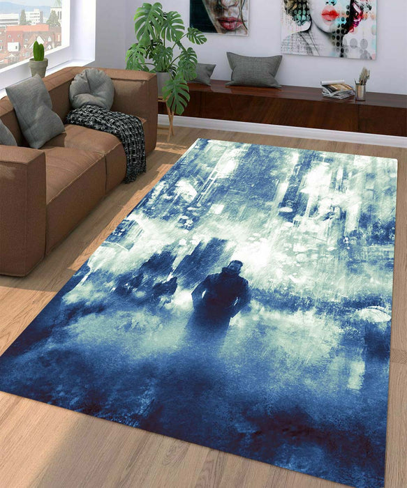 dark rain blade runner 2049 Living room carpet rugs