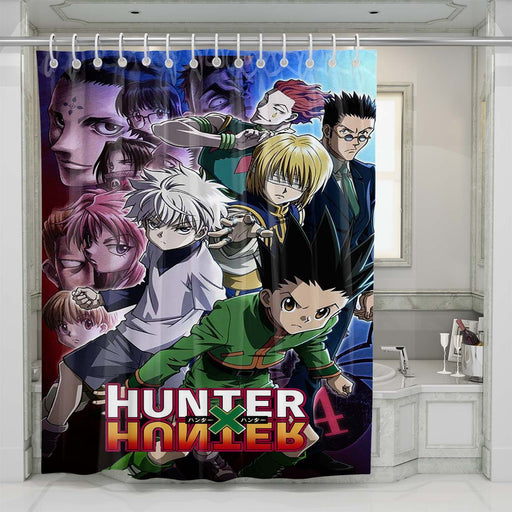 hunter x hunter anime character shower curtains