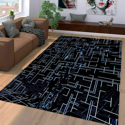 digital blasphemy cyberpunk Living room carpet rugs