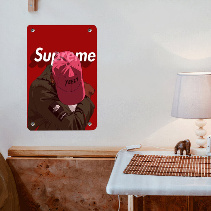 dab supreme yeezy Poster Metal print wall art