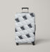 dimension monochrome square twirl Luggage Cover | suitcase