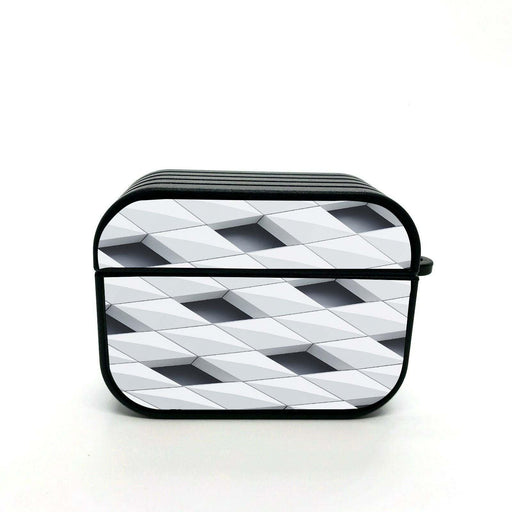 dimension monochrome square twirl airpods case