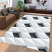 dimension monochrome square twirl Living room carpet rugs