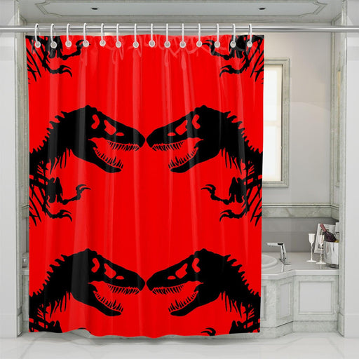 dinosaur bones jurrasic park shower curtains