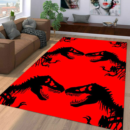 dinosaur bones jurrasic park Living room carpet rugs