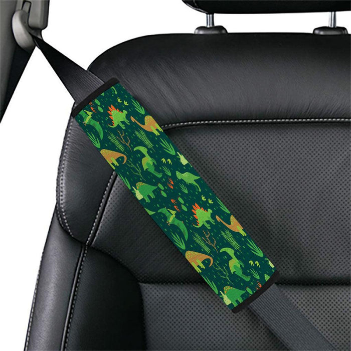 dinosaurs and forest green Car seat belt cover