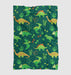 dinosaurs and forest green Ultra soft fleece blanket