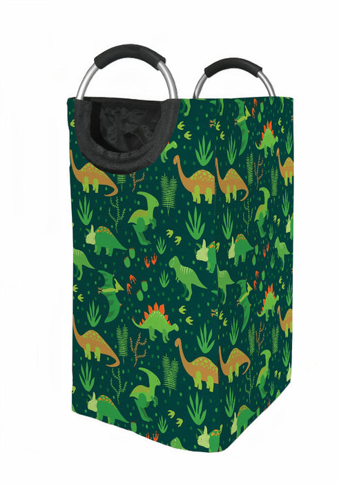 dinosaurs and forest green Laundry Hamper | Laundry Basket